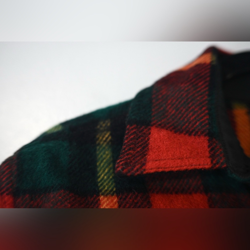 VTG Johnson Woolen Mills Jacket Mens M 60s Tartan Plaid Hunting Mackinaw Wool - Picture 10 of 16